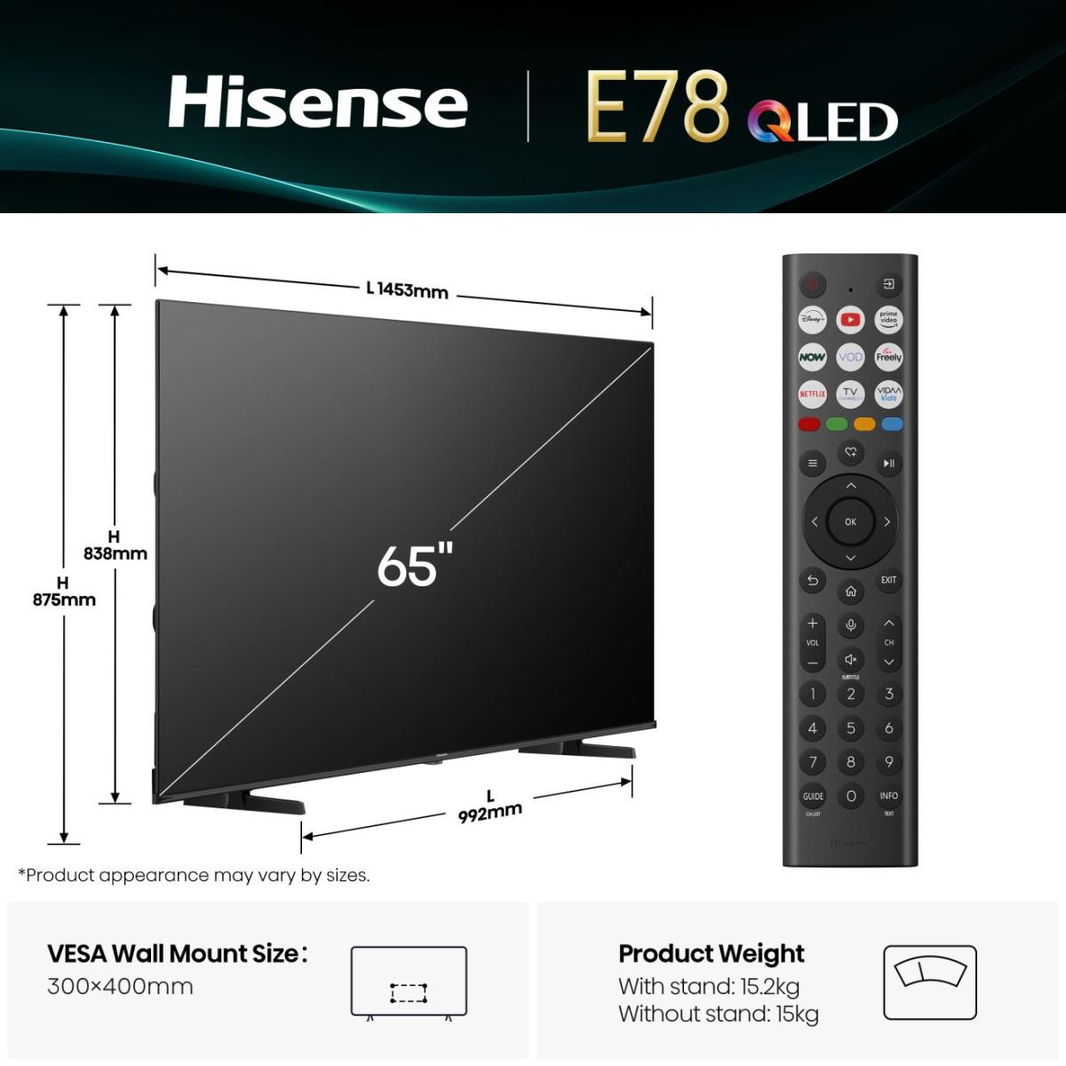 TV SET 65E78QTUK HSN 2